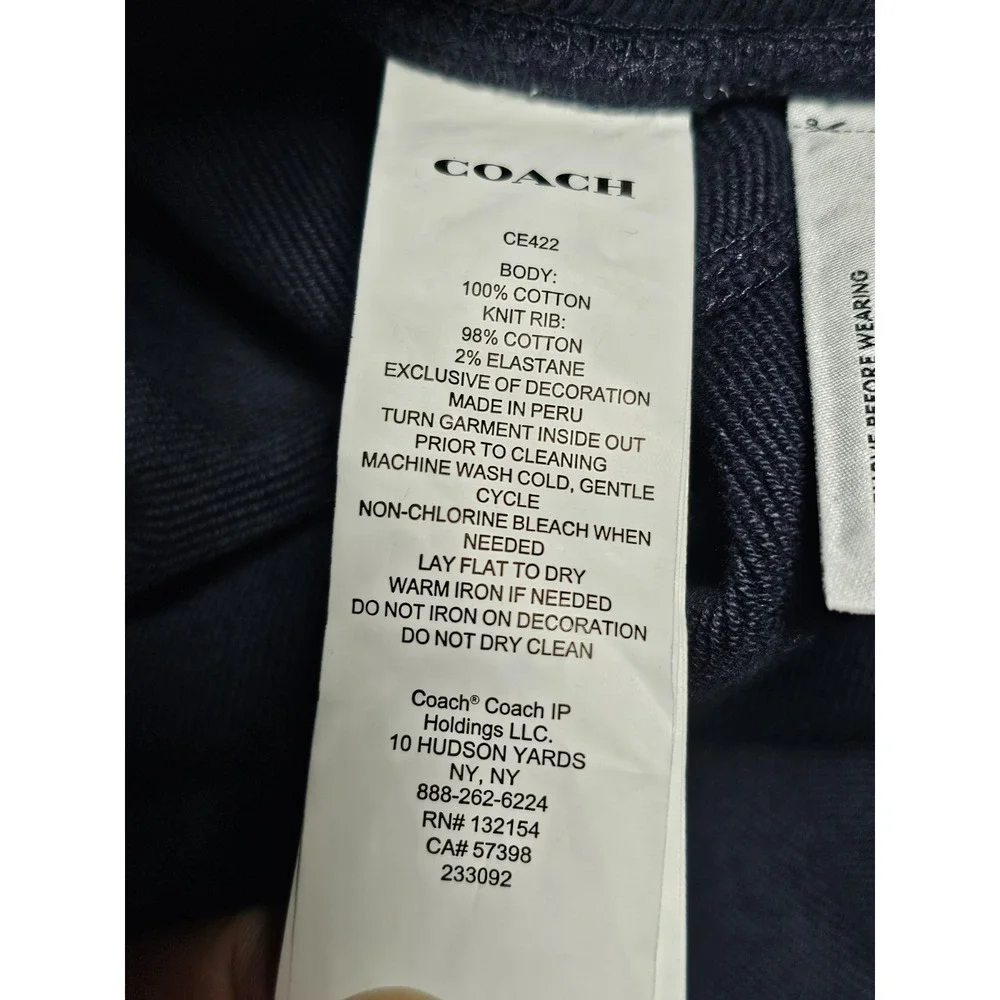 Coach Navy & White Nautical A-Line Tennis Mini Skirt‎ Pull On Drawstring XL
